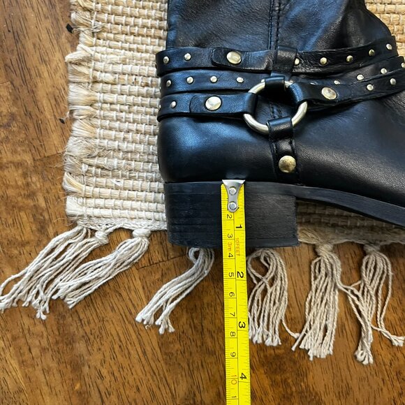 Nine West Whatifo Black Leather Knee Boots Sz 10 - Picture 9 of 10